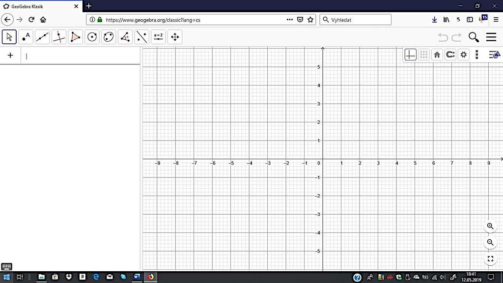 Nástroje informatiky vhodné pro výuku v matematice 31 4.3 GeoGebra Program GeoGebra používáme v online verzi při geometrických konstrukcí v průběhu studia matematiky na druhém stupni.