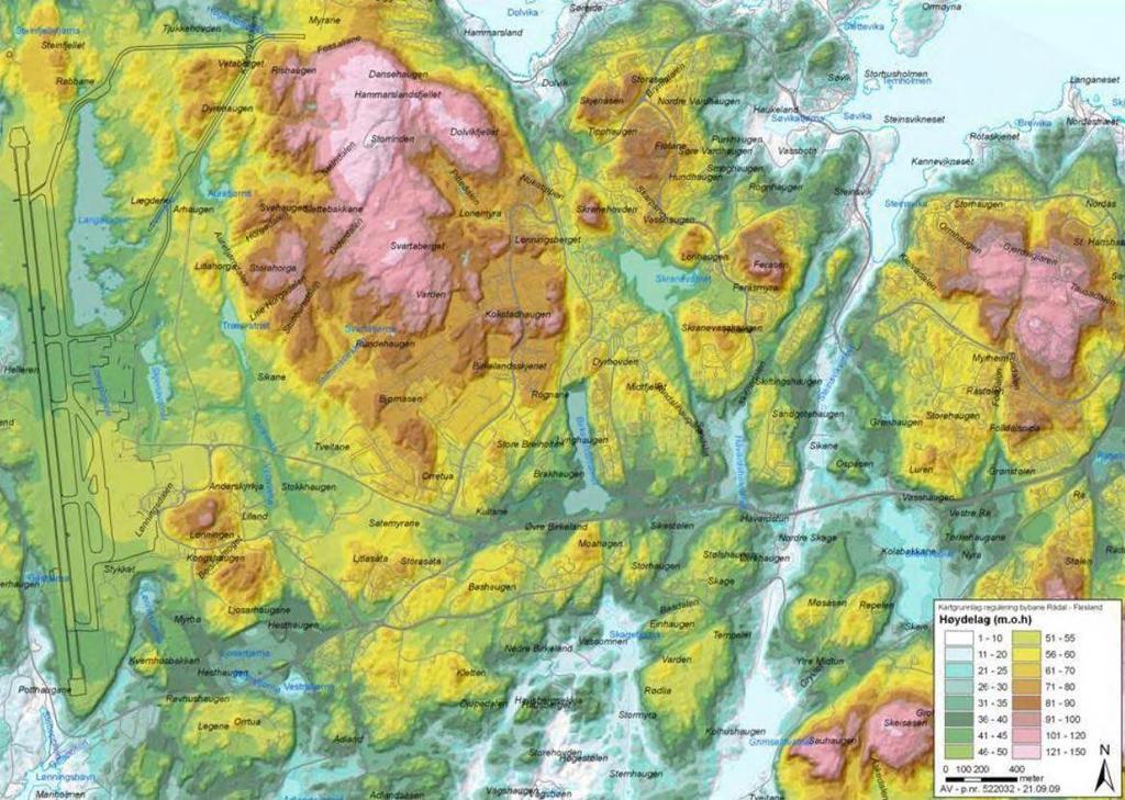 which cross the route and therefore the topography can change