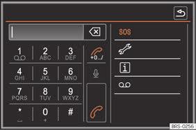 Menu pro zadávání telefonního čísla Obr. 235 Menu pro zadání telefonního čísla.