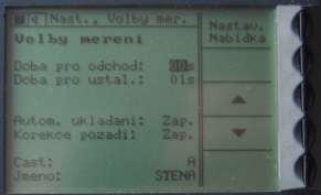 , 1/1-okt. Kmitocet: 100 3150 Hz; možno volit i rozšířený 50 10000 Hz Obrázek 159 Nastavení definice projektu. Volby mereni Obrázek 160 Nastavení volby měření.
