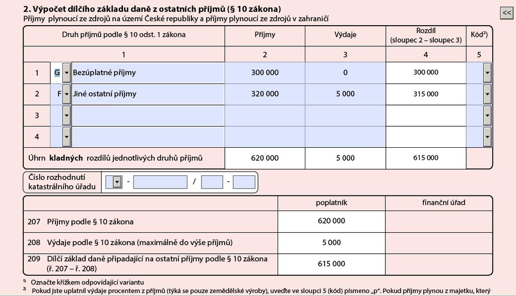 oddíl DAP uživatele B 150 Obrázek č. 20: vyplněná příloha č.