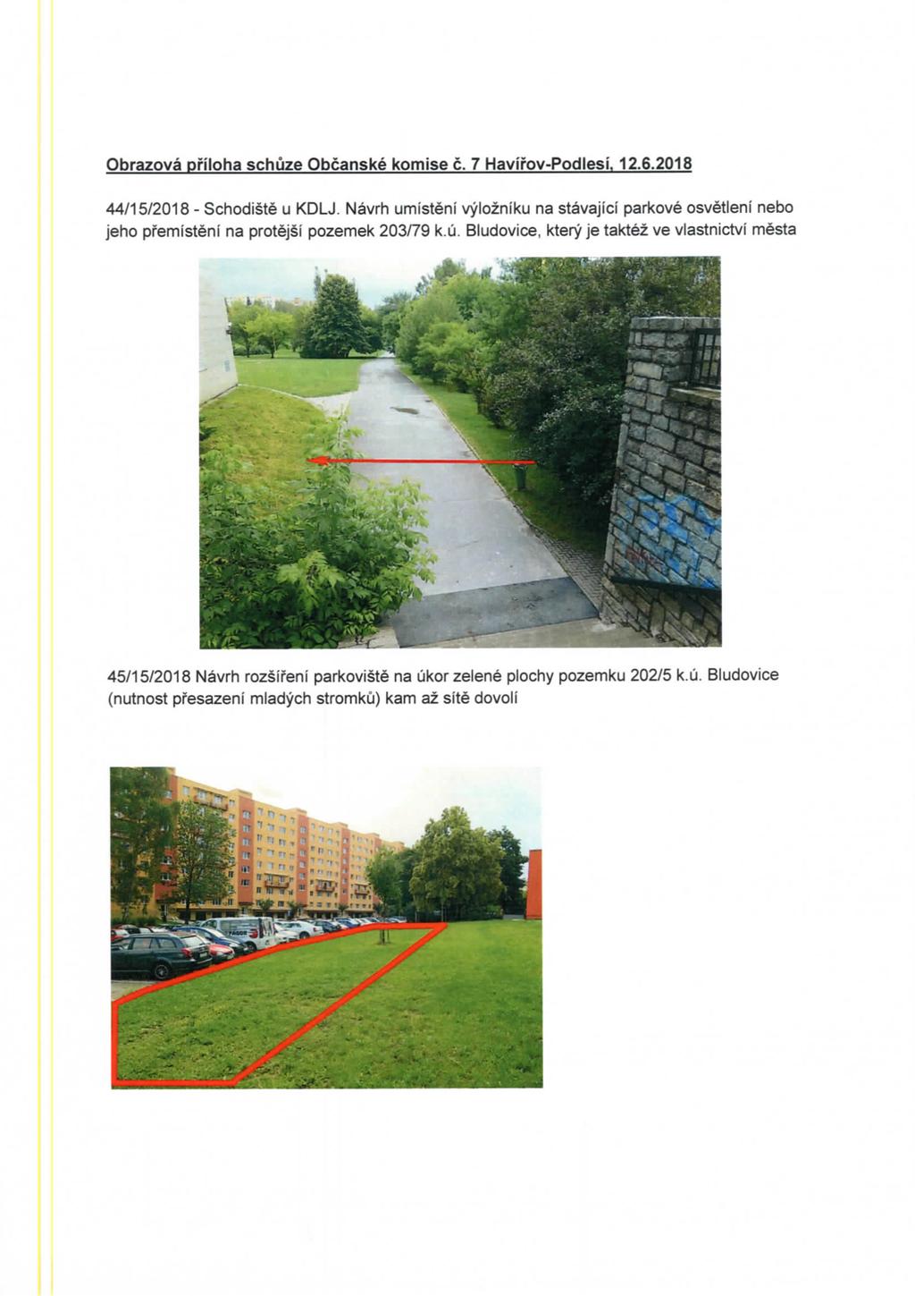 Obrazova pfiloha schuze Obcanske komise c. 7 Havirov-Podlesi. 12.6.2018 44/15/2018 - Schodiste u KDLJ.