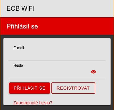 Pro ovládání a nastavování slouží webová aplikace na adrese: https://eobwifi.elektrobock.