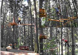 Byl vybudován v roce 2005 a postupně byl rozšiřován. Lanový park je vybaven vertikálními překážkami (ve výšce 4-12 m nad zemí), skoky, žebříky, sítěmi, pavučinami, lávkami a dlouhými lanovkami.