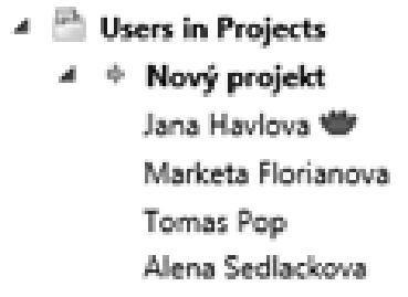 V dané pracovní skupině ve složce All Users klikněte pravým tlačítkem na jméno uživatele, kterého chcete do projektu přiřadit a zvolte možnost Copy user to project.