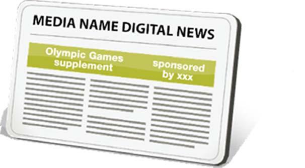 PŘÍLOHY NA TÉMA OLYMPIJSKÝCH HER Příloha nebo zvláštní vydání novin nebo časopisu věnované tématu olympijských her je jsou povoleny.