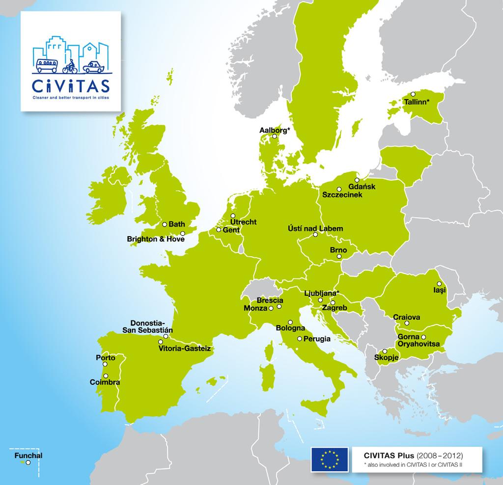Projektu se zúčastní 26 evropských měst, která se spojila do pěti demonstračních projektů a v průběhu čtyř let zrealizují několik desítek opatření.