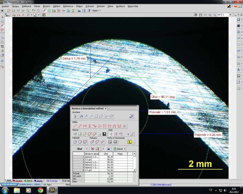 3.6.1 Měření vzorků v programu NIS-Elements AR NIS-Elements Advanced Research nabízí úplné řešení zahrnující snímání obrazu, archivaci i analýzu.