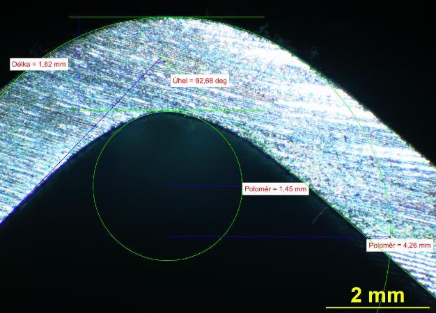3.6.2 Naměřené hodnoty Nejdůležitější měřenou veličinou byl úhel, který svírají ramena ohýbaných vzorků.