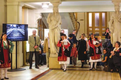 10 Inscenace příchodu Řeků do Mikulova, vernisáž výstavy, Brno, 2018.