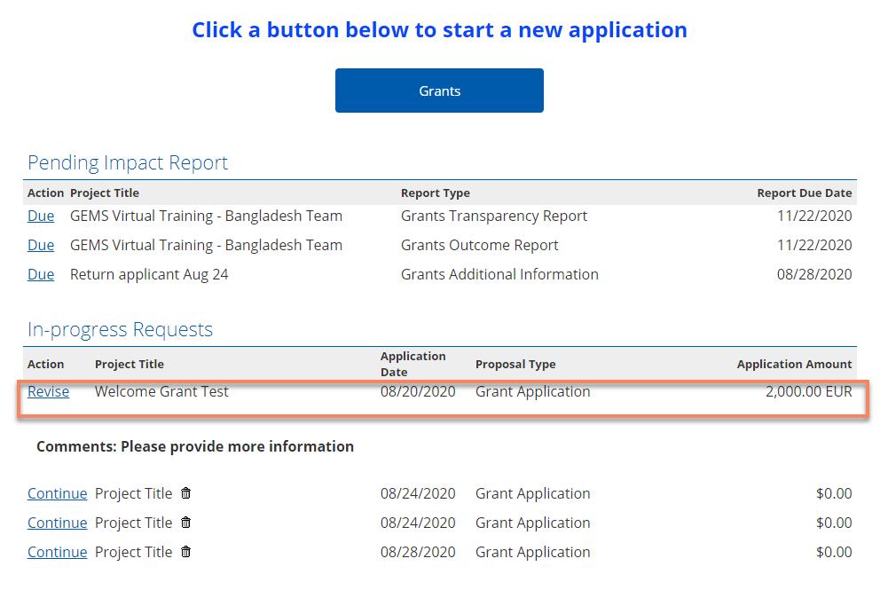 There are tw ways in which this might happen: By using the Return t Applicant functinality and requesting further infrmatin By triggering a Grants Additinal Infrmatin Impact Reprt.