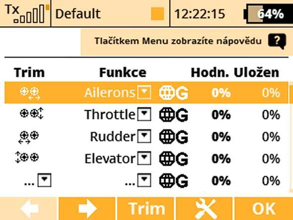 5 Režim nápovědy Tento režim nápovědy je dostupný u SW verze vysílače min. 5.00.