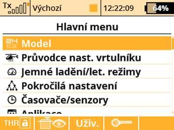 V hlavní nabídce zmáčkněte tlačitko menu. Vyberte položku Model a zmáčkněte 3D tlačítko. 3. Vložte název modelu a stiskněte F5(OK) (Pozn: Musíte zadat název modelu abyste mohli pokračovat).