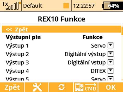 Zobrazení parametrů, které se vztahují k funkci fail-safe c) (obrázek c) ): - Fail Safe tento parametr oznamuje přijímači, jak se chovat v případě ztrát y spojení s vysílačem.