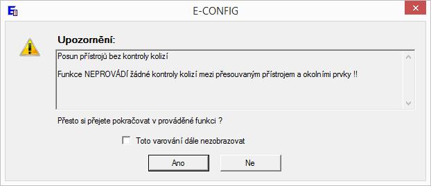 zda vyhovuje montážní hloubka, zda se přístroj bude nacházet v aktivní oblasti lišty, zda nedochází ke kolizi s již osazenými přístroji, pokud ano systém nabízí odsunutí již osazených překážejících