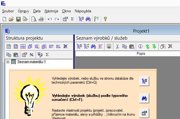 B) Jak vytvořit cenovou nabídku obsahující výrobky s daným typovým označením Zadání: máme vytvořit cenovou nabídku pro zákazníka obsahující následující výrobky: NZMB1-A63 2 kusy; M22-K10 7 kusů;