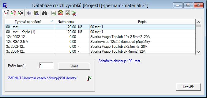 7. Databáze cizích výrobků (výrobků od jiných výrobců) Výrobky, které se nenachází v databázi Eaton (především výrobky od jiného výrobce) se nazývají Cizí výrobky.