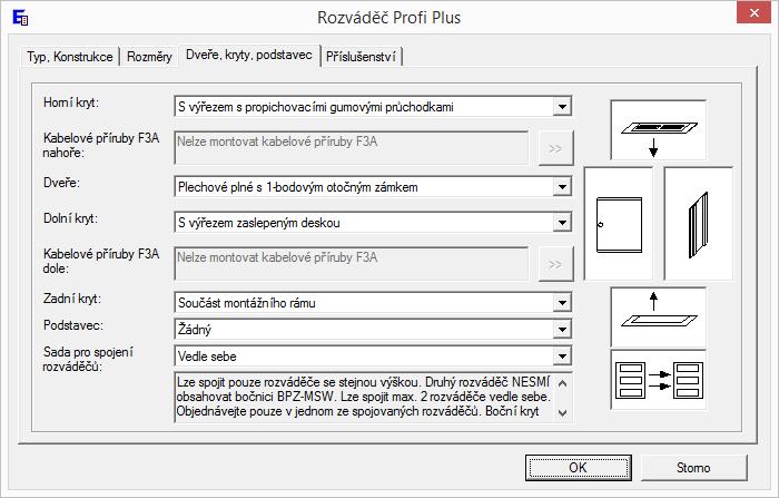 Rezerva [%]: Zde je možné zadat požadovanou rezervu v procentech z celkového počtu modulů. Rezerva může být kladná (zvětšení rozváděče) i záporná (zmenšení).
