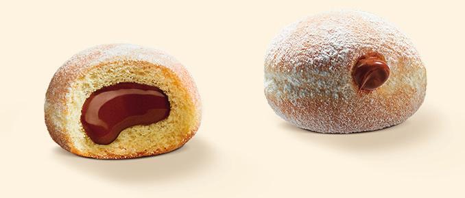 MINIKOBLÍŽKY PŘEHLEDNĚ Minikoblížky z prémiových surovin THE CRAZELNUT BITE MINIKOBLÍŽEK S NUGÁTEM Smažený minikoblížek z kynutého těsta s máslem.