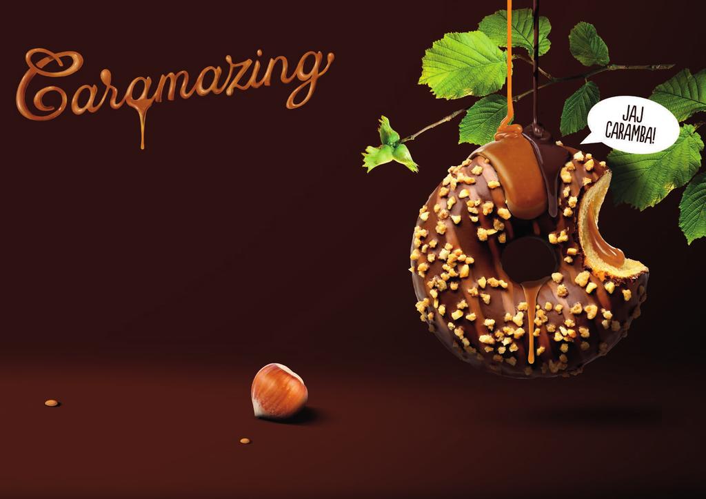 Donut premium s karamelovou náplní CARAMAZING Tenhle donut