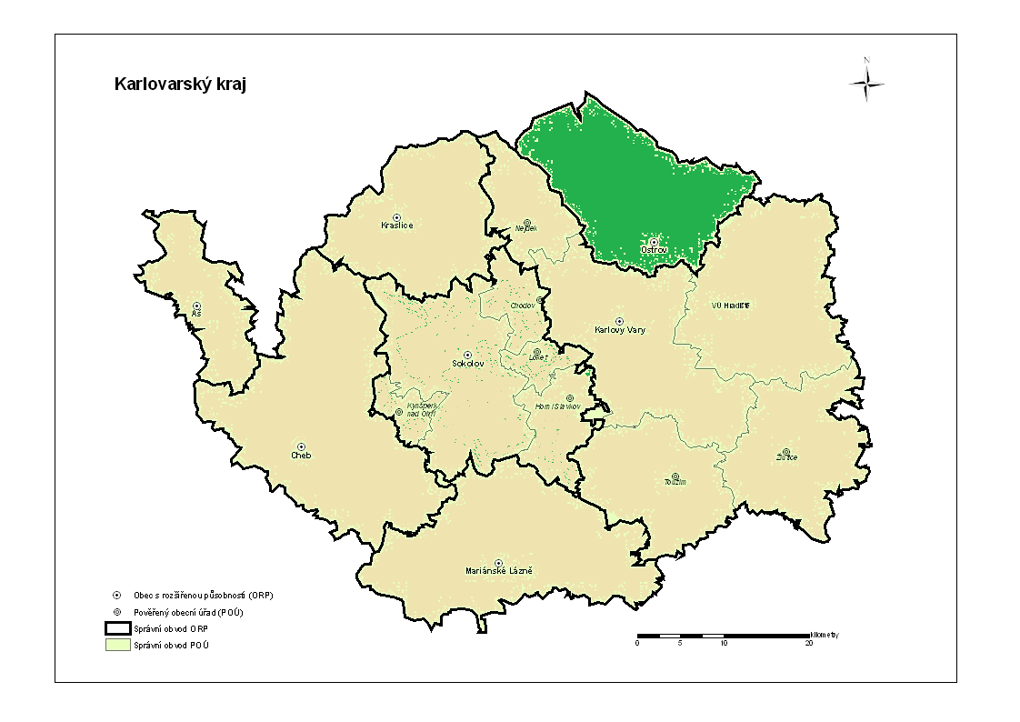 Správní oblast Jedná se o menší oblast Karlovarského e. Tato oblast se rozkládá v severní části Karlovarského e. Tato oblast sousedí na severu se státní hranicí s Německem.