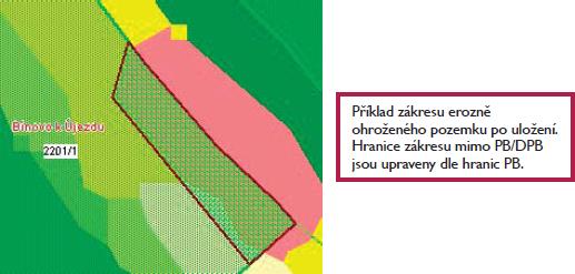 7. Po uložení zákresu si v detailu DPB zobrazte záložku Eroze a následně