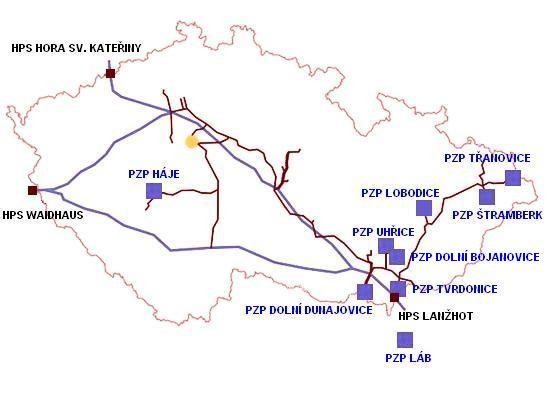 Do tuzemských PZP bylo v roce 2010 uskladněno 1 529 mil. m 3 a odtěženo 2 255 mil. m 3, celkové saldo PZP tak bylo 726,2 mil. m 3 ve prospěch vtláčení.