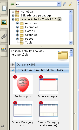 Soubory Flash 35 Soubory obsahující flashové animace najdeme na záložce, v adresáři Lesson Aktivity Toolkit 2.
