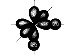 Obrázek 2 Valenční atomové orbity v H 2 O Některé prvky (vzácné plyny He, Ne, Ar, Kr, Xe, Ru) mají tzv.