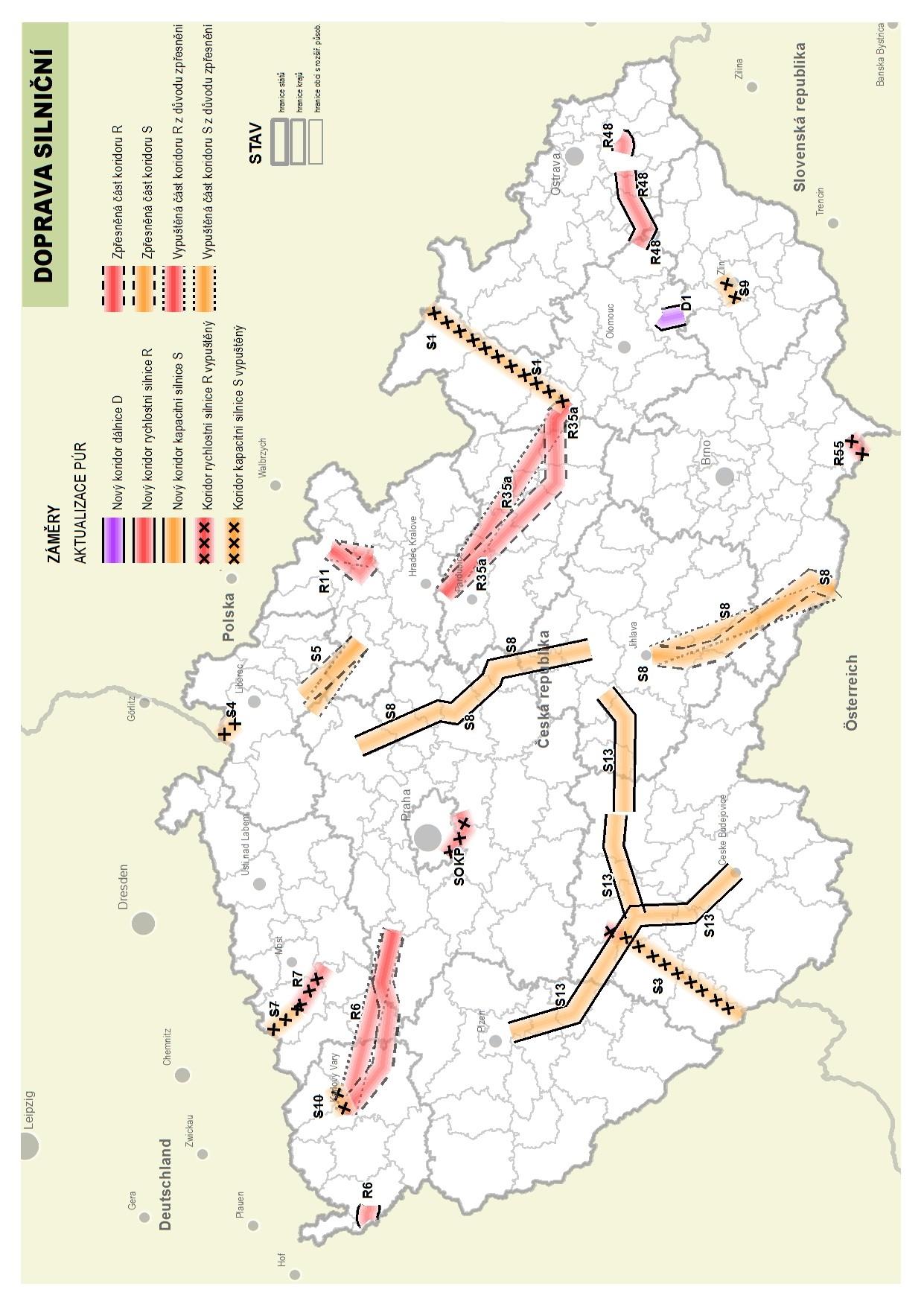 205. Schéma 5 Doprava silniční se mění