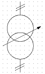 A00127 S00842, S00845 S00851 Jestliže je vhodné nakreslit, že indukční cívka má jádro, může být ke značce přidána rovnoběžná čára.