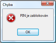 7. Odblokování USB tokenu 7.1. Proč k zablokování tokenu došlo? K zablokování tokenu dojde, pokud se 5x zadá chybný PIN, který jste nastavili v kapitole 3.