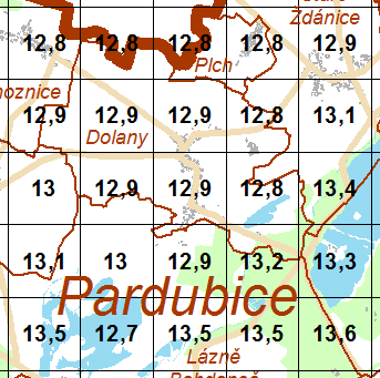 Koncentrace v jednotlivých sledovaných bodech pětileté klouzavé průměry 2007-2011 NO 2 [µg.m -3 ] SO 2 [µg.m -3 ] roční průměrná koncentrace 4.