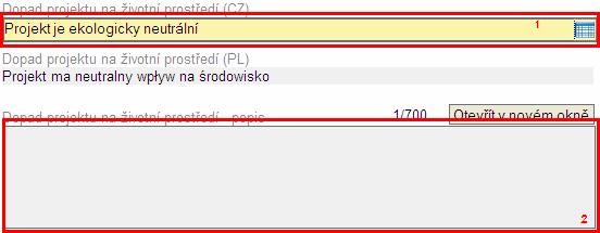 jiný než neutrální, je nutné vyplnit i pole Popis (2), ač nebude označeno jako povinné (kontrola