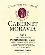 Evidenční číslo vína: 77 Cabernet Moravia 2005 pozdní sběr Slovácká Moravská Nová Ves Stará Hora hlinito-písčitá 24. 10.