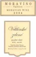 Veltlínské zelené 2004 pozdní sběr Mikulovská Valtice Soneberg kamenito-hlinitá 23. 10.