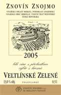 Veltlínské zelené 2005 výběr z hroznů Znojemská Miroslav Weinperky písčito-hlinitá, černozem karbonátová hlinitá 31. 10.