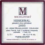 Evidenční číslo vína: 30 Hibernal 2005 jakostní víno Mikulovská Perná U spálené hospody černozem na slinito-jílovitých substrátech 29. 10.