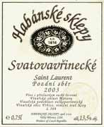 Evidenční číslo vína: 55 Svatovavřinecké 2003 pozdní sběr Velkopavlovická Vrbice Nivy černozem na hluboké spraši 1. 10.