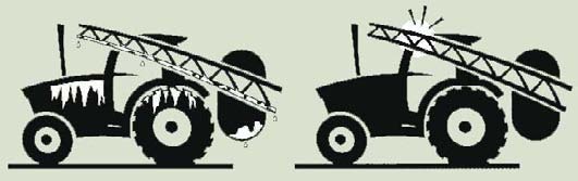 Z postfiikovacích ramen nekape na traktor nebo fiídicí panel postfiik a ramena se nedot kají kabiny traktoru.