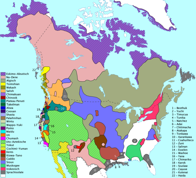 8. Severoamerické jazyky 10/5/06 1. Jazyková diverzita 1,2 A. Arctic z. a s. pobřeží Aljašky (AK), s. Yukon Territory (YT), s. Northwestern Territories (NT), větš. NU, s. Quebec (QC), s. Labrador 1.