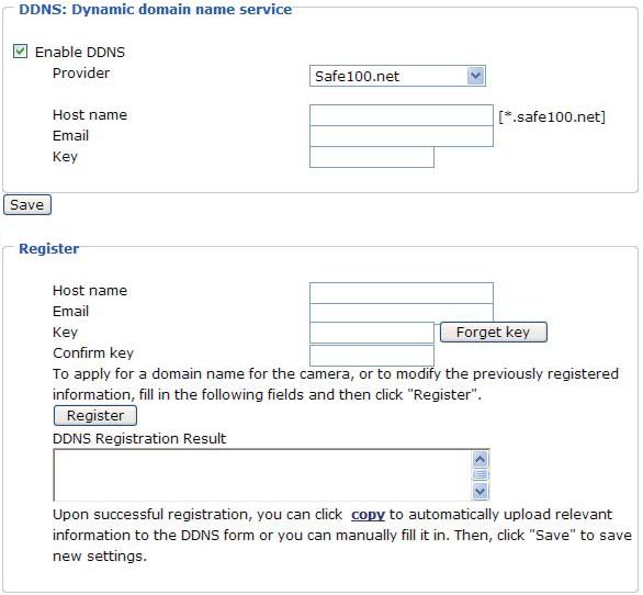 Enable DDNS (Povolit DDNS) zaškrtnutím zapnete DDNS. Provider (Poskytovatel) zvolte z nabídky preferovaného poskytovatele služby DDNS.