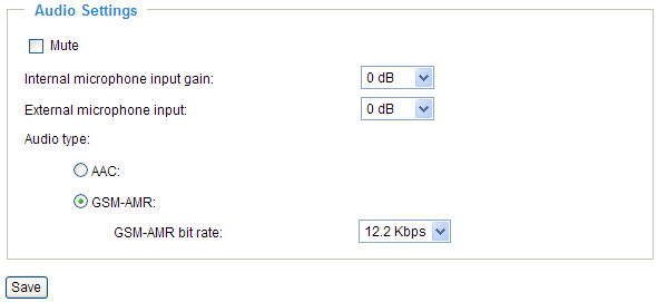 External microphone input gain (Zesílení vstupu externího mikrofonu) jsou k dispozici možnosti mezi +21 db (nejcitlivější) až -33 db (nejméně citlivé).