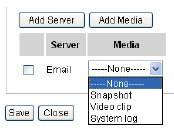 System log (Log systému) zvolte pro odesíl{ní logu (informací o činnosti kamery).