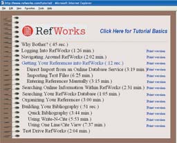 RefWorks Pot ebujete pomoci? Online Tutorial Příručka uživatele Online pr vodce objasúuje vöechny funkce RefWorks formou kr tk ch prezentacì.