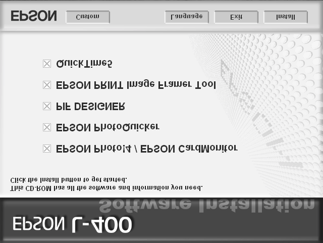 Mac OS X: Poklepejte na složku Mac OS X ve složce EPSON a klepněte na ikonu EPSON.