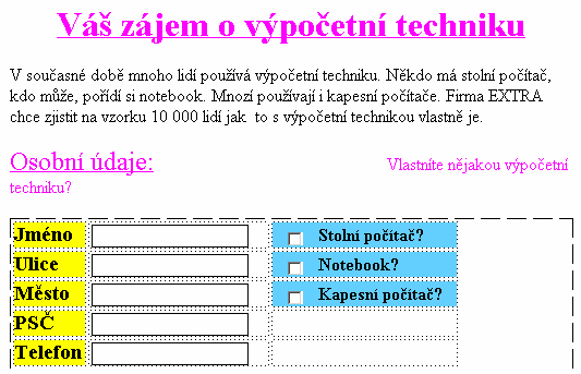 Integer v jazyku Visual Basic potom zmíněnou čtvercovou celočíselnou matici A 5,5 zřizuje. Matice je ve stavu, kdy nejsou definovány počáteční hodnoty, ale je zřízena fyzická struktura uložení.