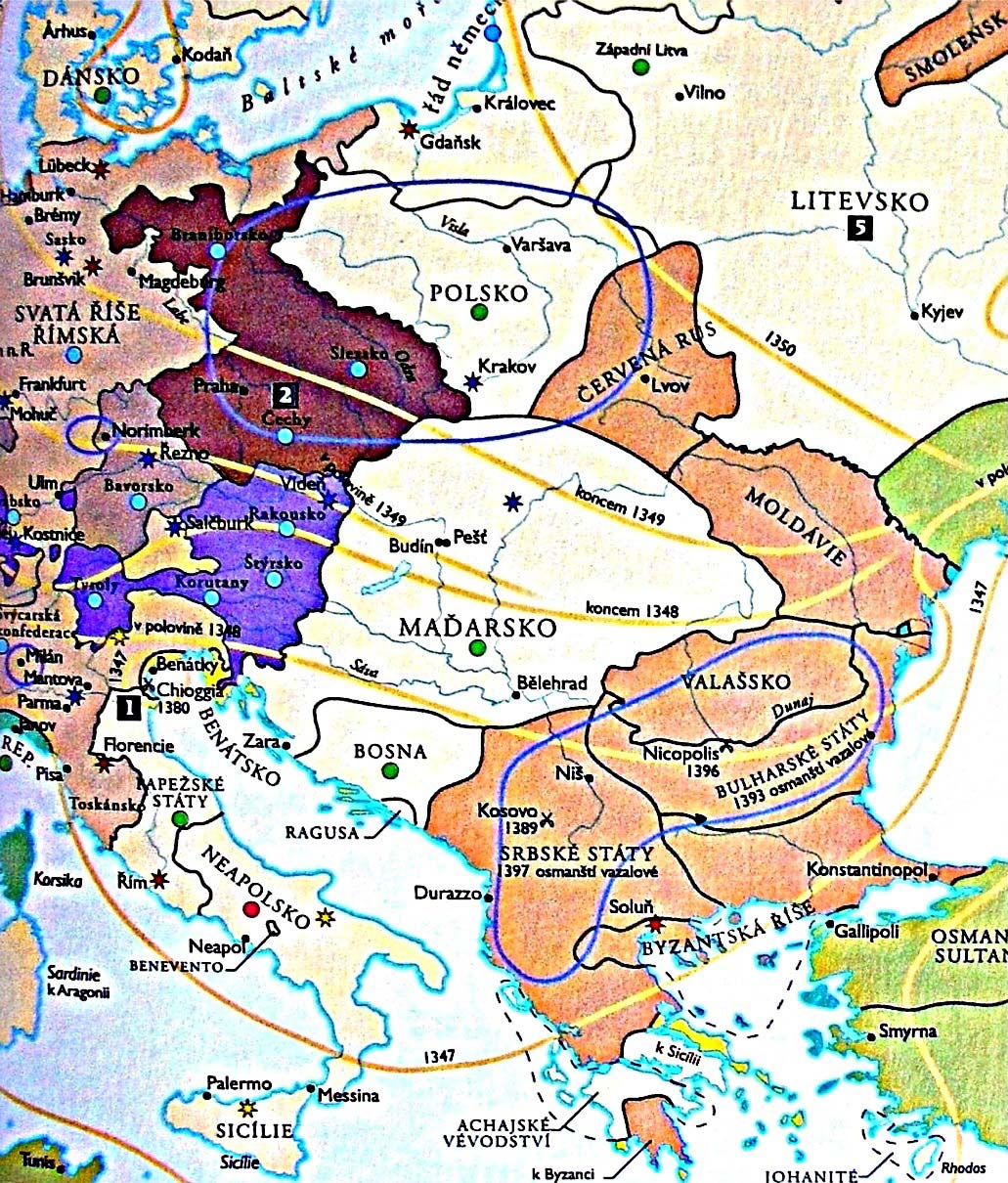 evropská realita 14.-15. století zemí i to, že obyvatelé Českého království jsou odlišného jazyka.