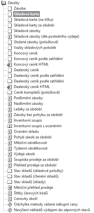 Ekonomický systém POHODA Příručka uživatele 251 běhly v agendách Převod a Výroba. Stejně tak nebudou zobrazeny některé tiskové sestavy, které mají souvislost s nákupními cenami (např.