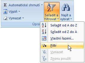 Jinak pod tlačítkem Možnosti se dají v dialogovém okně nastavit některé další volby pro seřazování údajů v tabulkách.